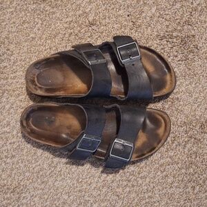 Birkenstock Black Leather Sandals